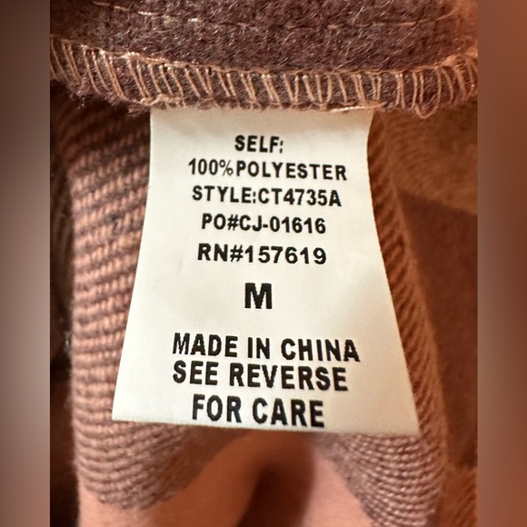 Cloud Ten Pink Plaid Button Down Flannel; size Medium; NWT - Picture 7 of 7